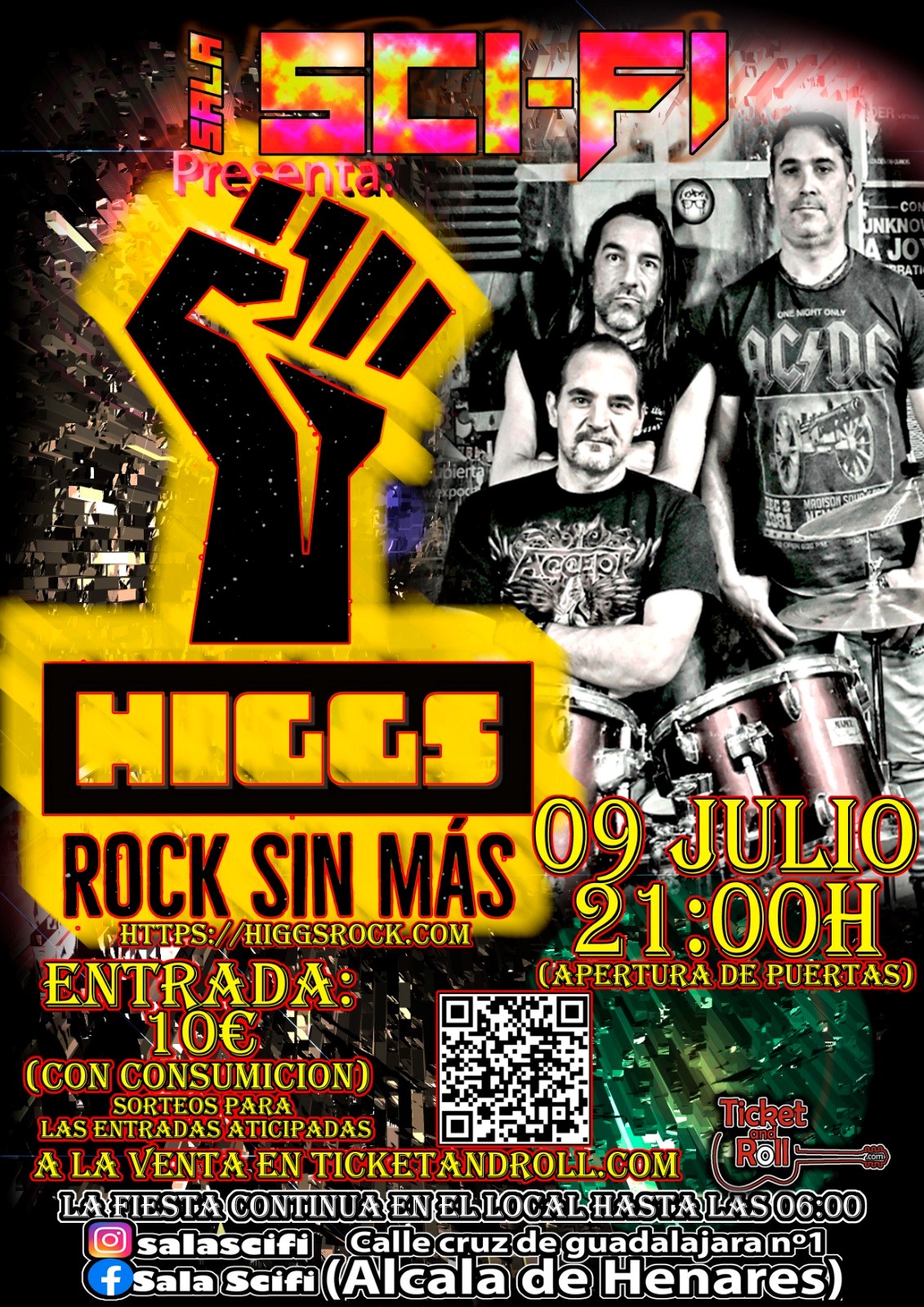 Higgs en directo en Alcalá de Henares en la sala 'SCI-FI'